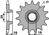 PBR gear wheel 2140 10 18NC (4rt)